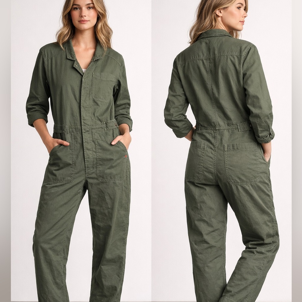 New Anthropologie Sundry Women's Jumpsuit Olive Green XS-Small